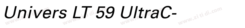 Univers LT 59 UltraC字体转换